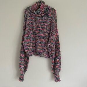 Wild fable colorful cowl neck sweater